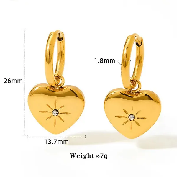 Gold_Star_Heart_Earrings_For_Women